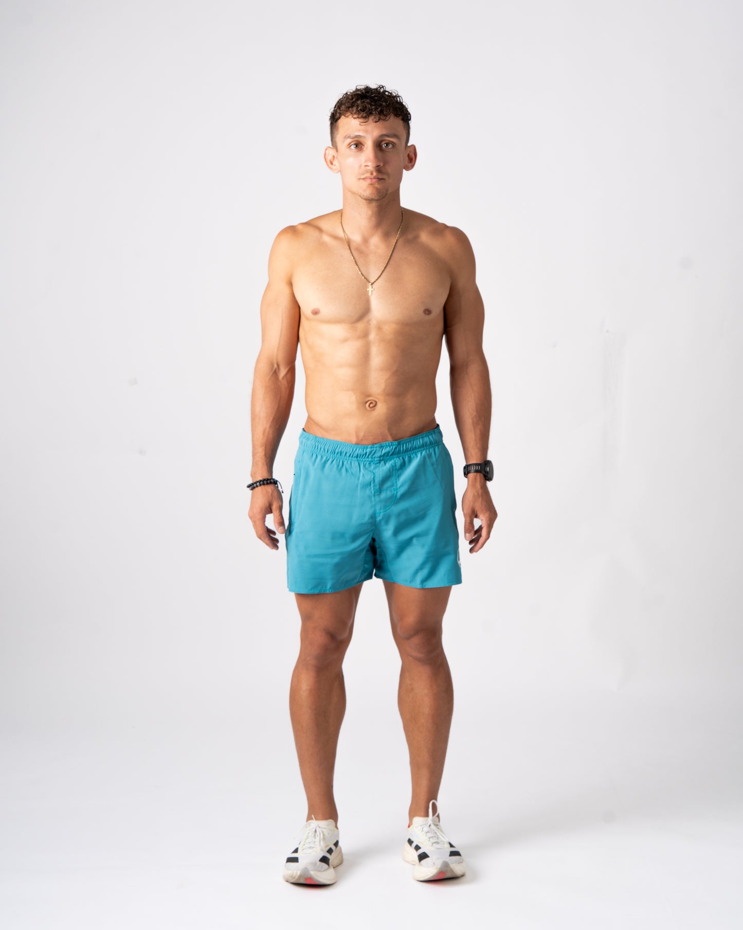 Teal Active Shorts 5in'
