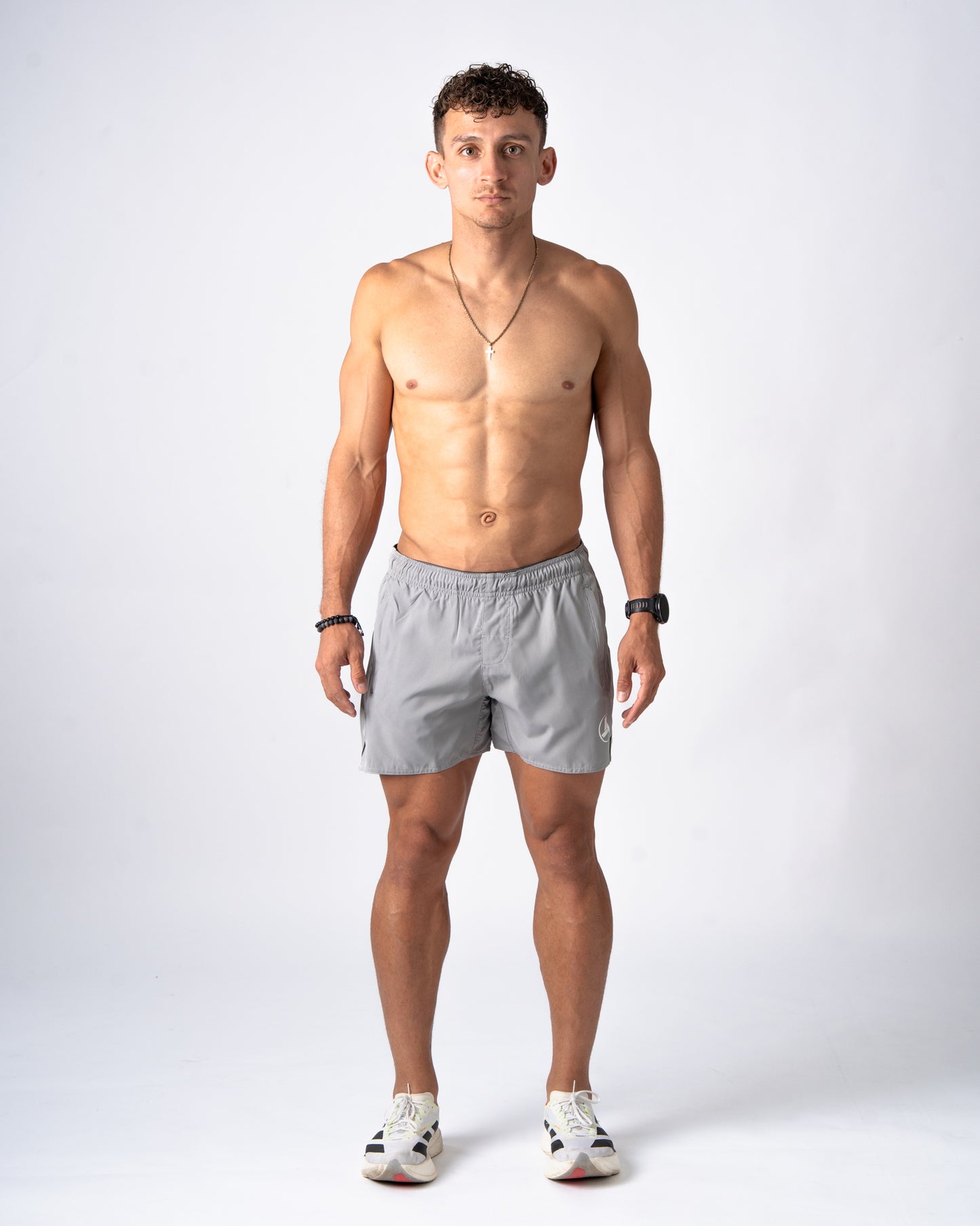 Grey Active Shorts 5in'