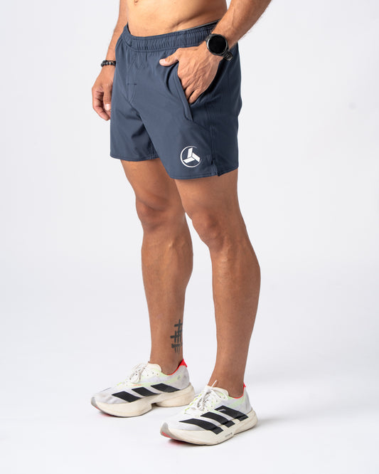 Navy Active Shorts 5in'