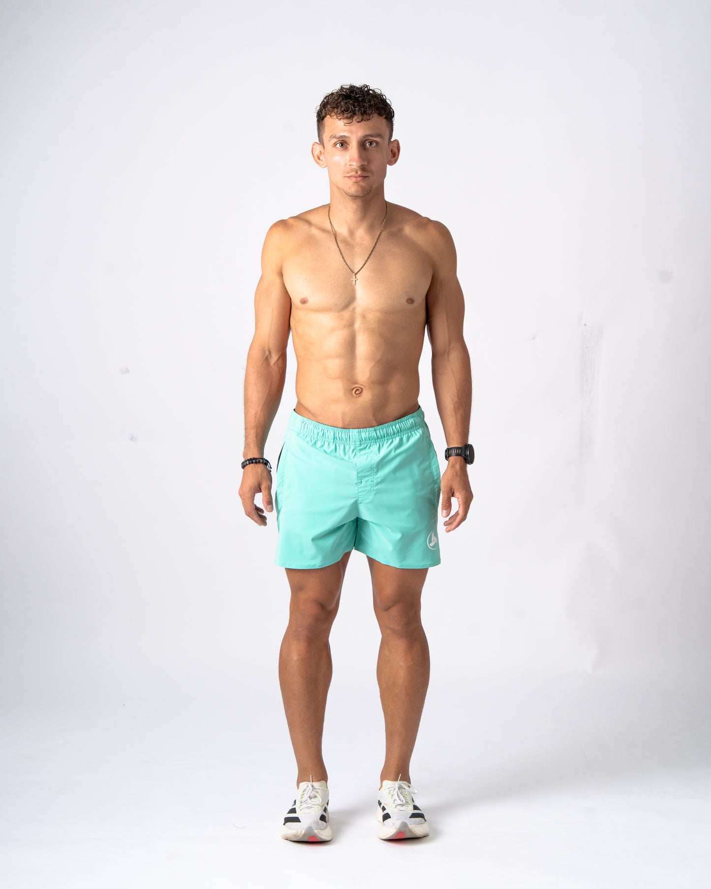 Lime Green Active Shorts 5in'