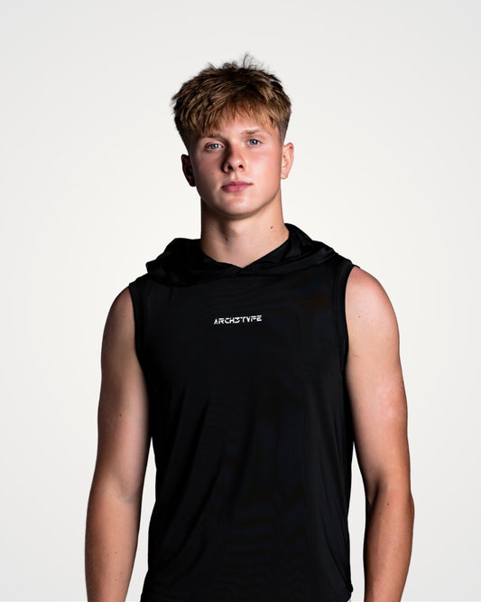 Black Apex Sleeveless Hoodie