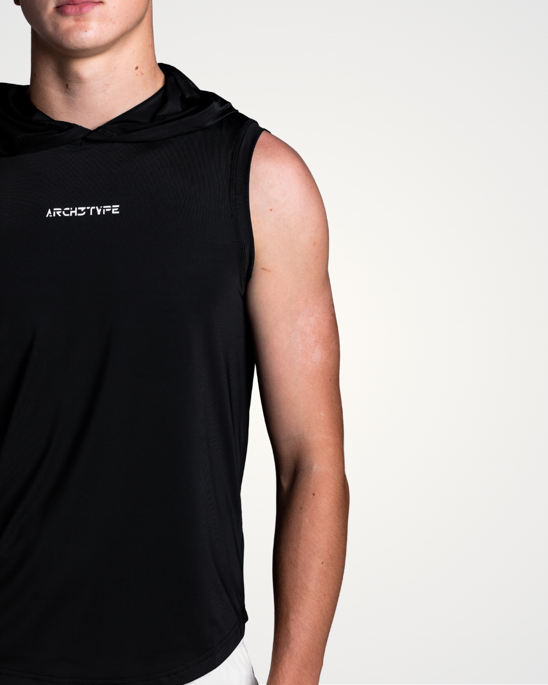 Black Apex Sleeveless Hoodie