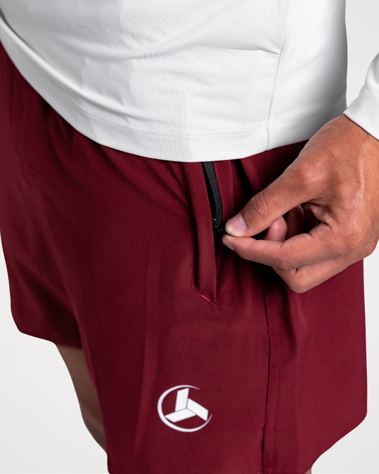 Burgundy Active Shorts
