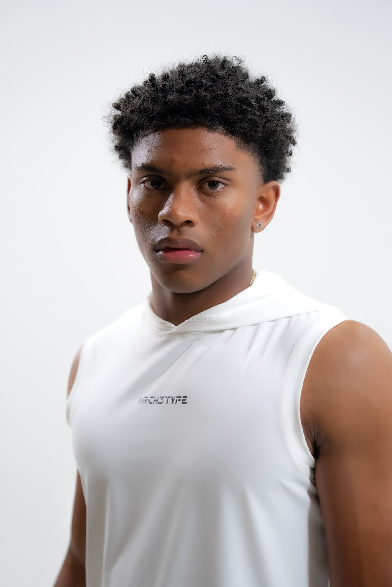 White Apex Sleeveless Hoodie