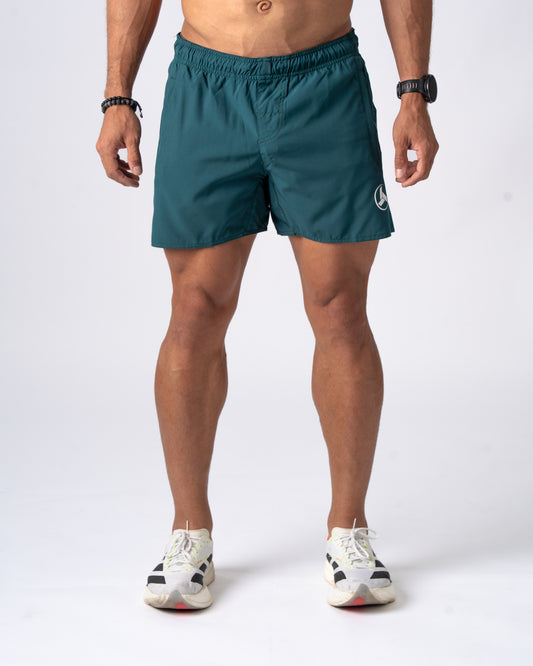 Forest Green Active Shorts 5in'