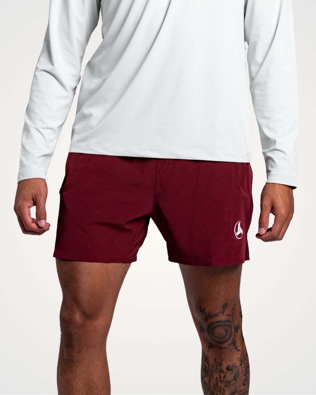 Burgundy Active Shorts