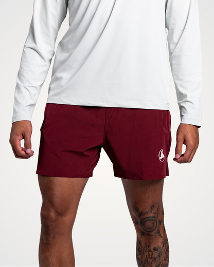 Burgundy Active Shorts