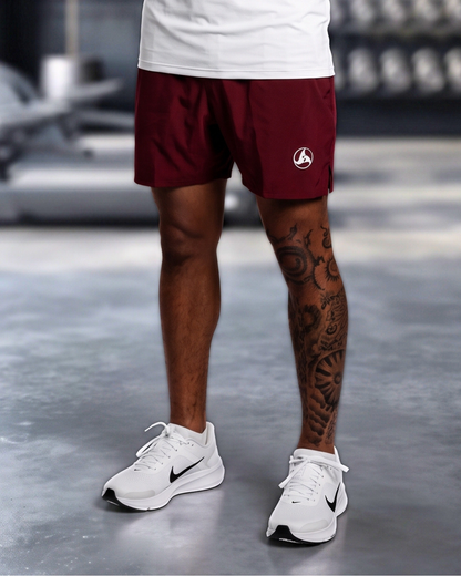 Burgundy Active Shorts