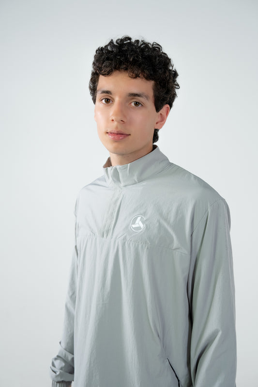 Grey Windbreaker