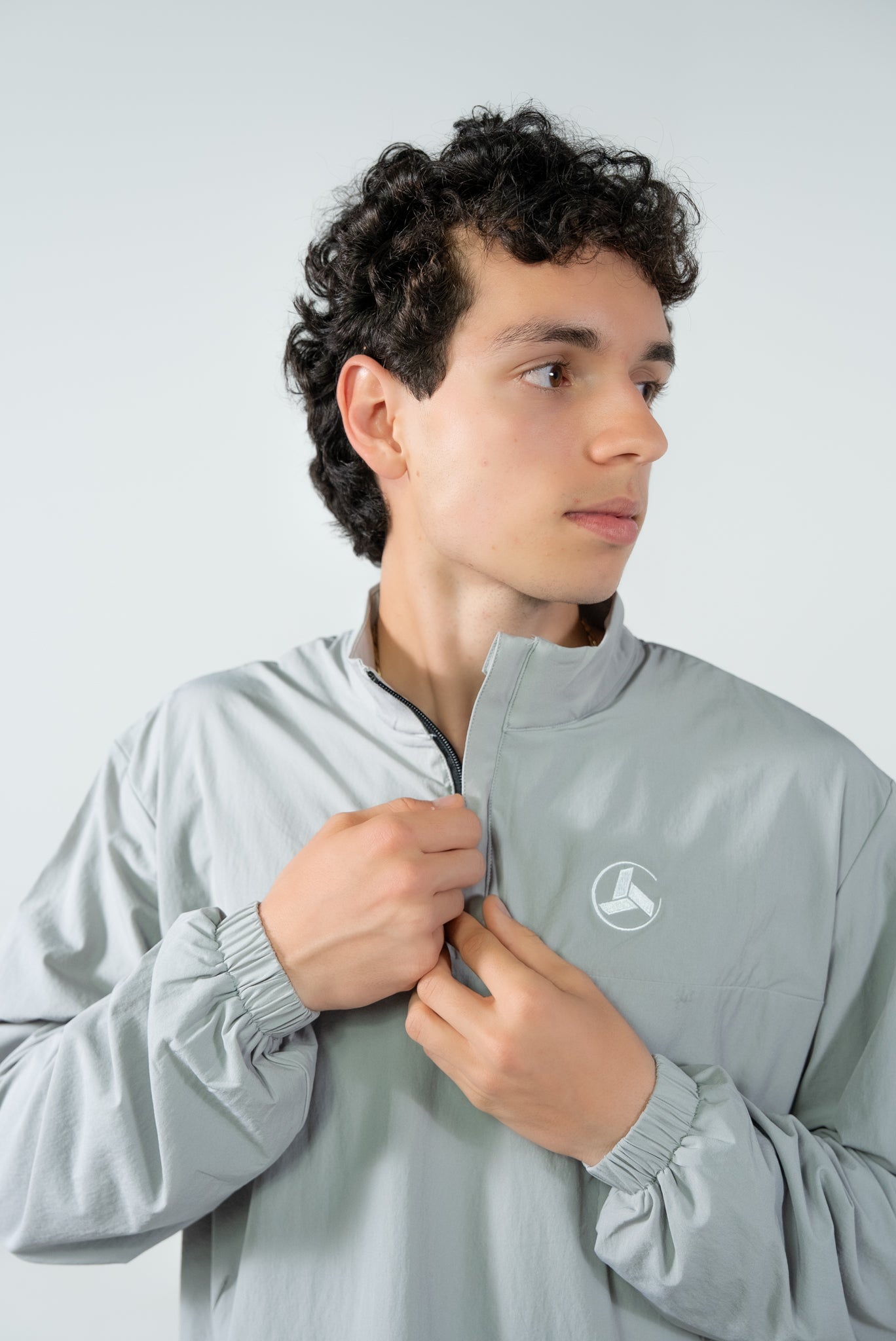 Grey Windbreaker