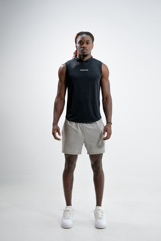 Black Apex Sleeveless Hoodie