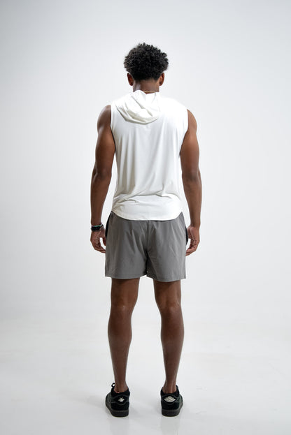 White Apex Sleeveless Hoodie