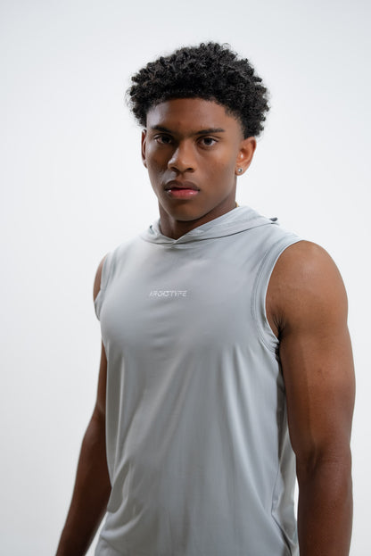 Grey Apex Sleeveless Hoodie