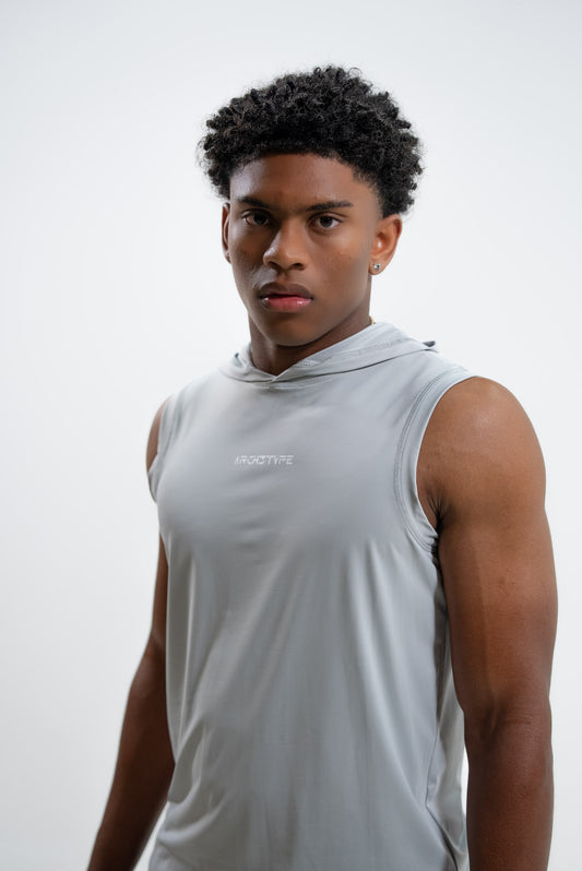 Grey Apex Sleeveless Hoodie