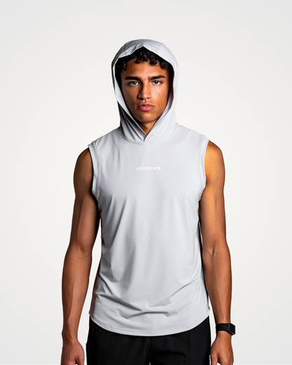 Grey Apex Sleeveless Hoodie