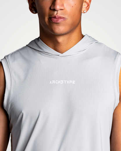 Grey Apex Sleeveless Hoodie