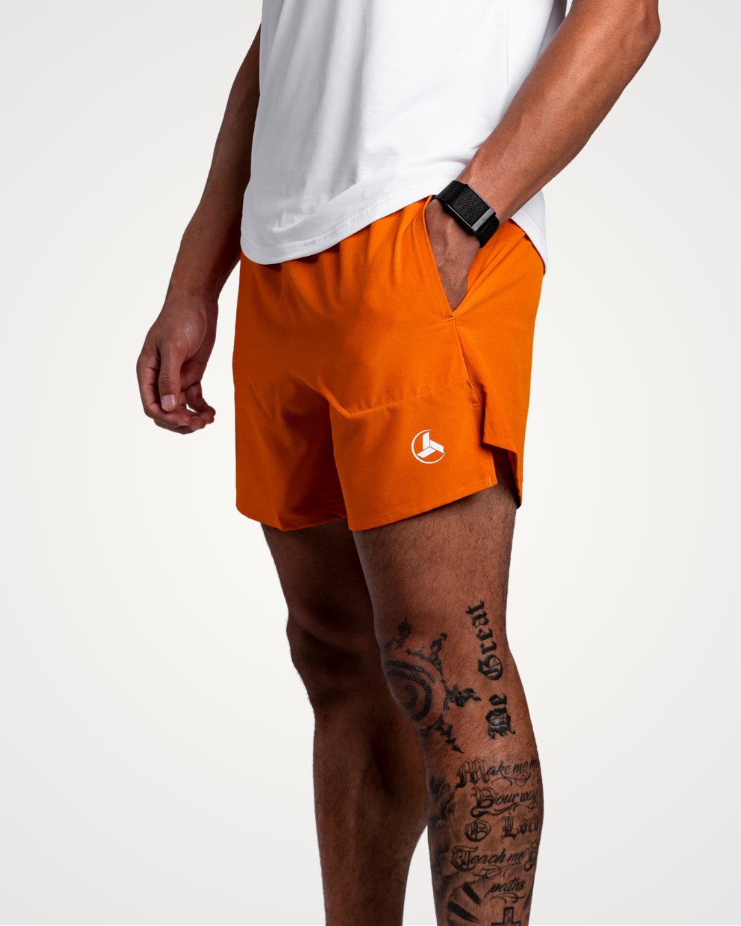 Orange Running Shorts