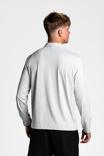 Beige Athletic Fit Quarter-Zip