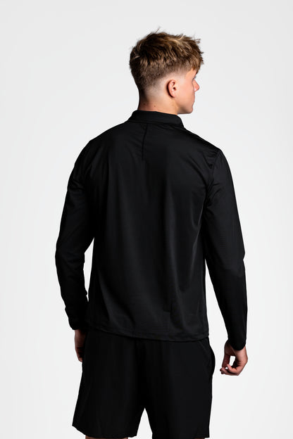 Black Athletic Fit Quarter-Zip