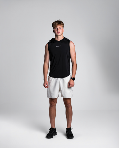 Black Apex Sleeveless Hoodie