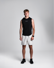 Black Apex Sleeveless Hoodie
