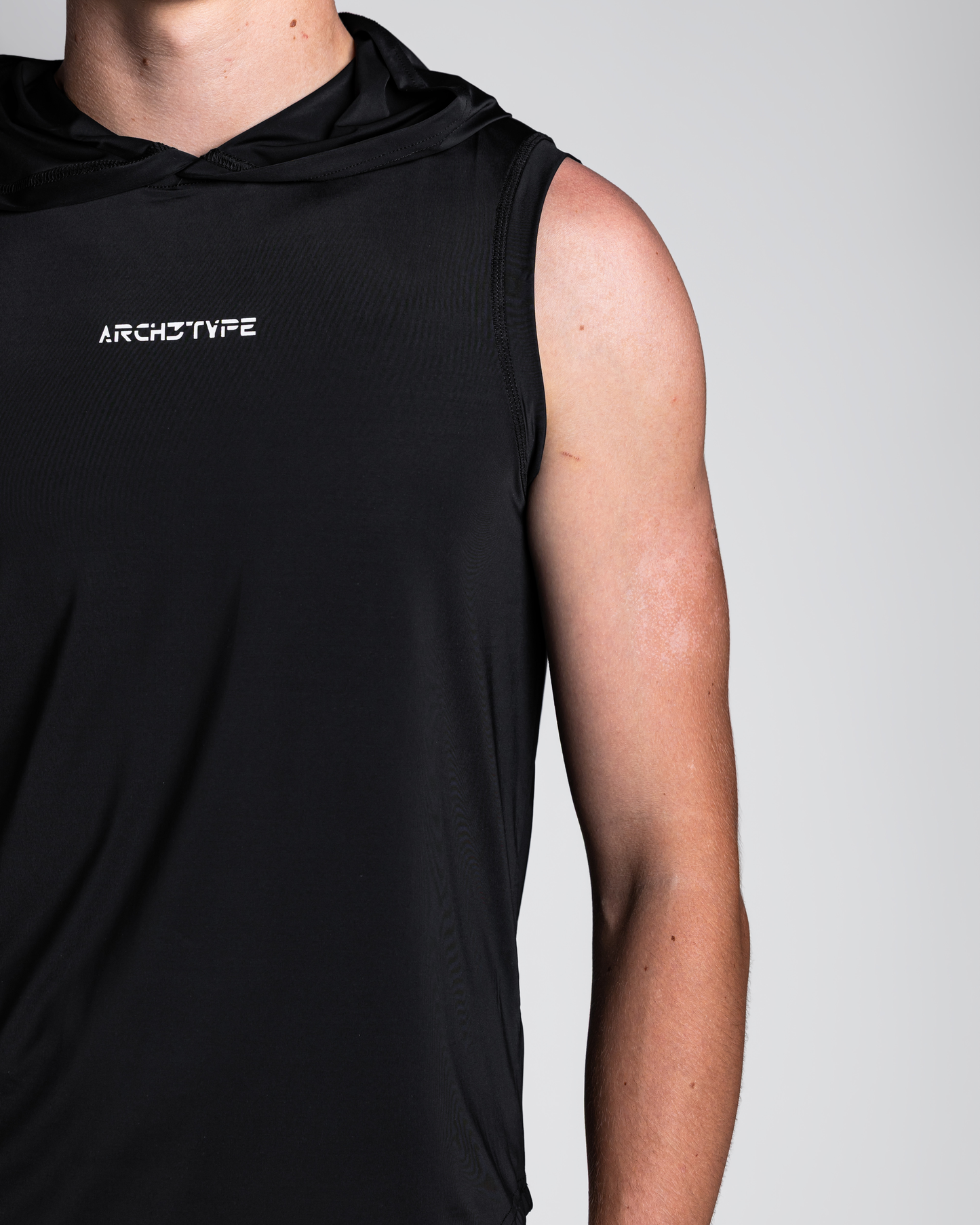 Black Apex Sleeveless Hoodie