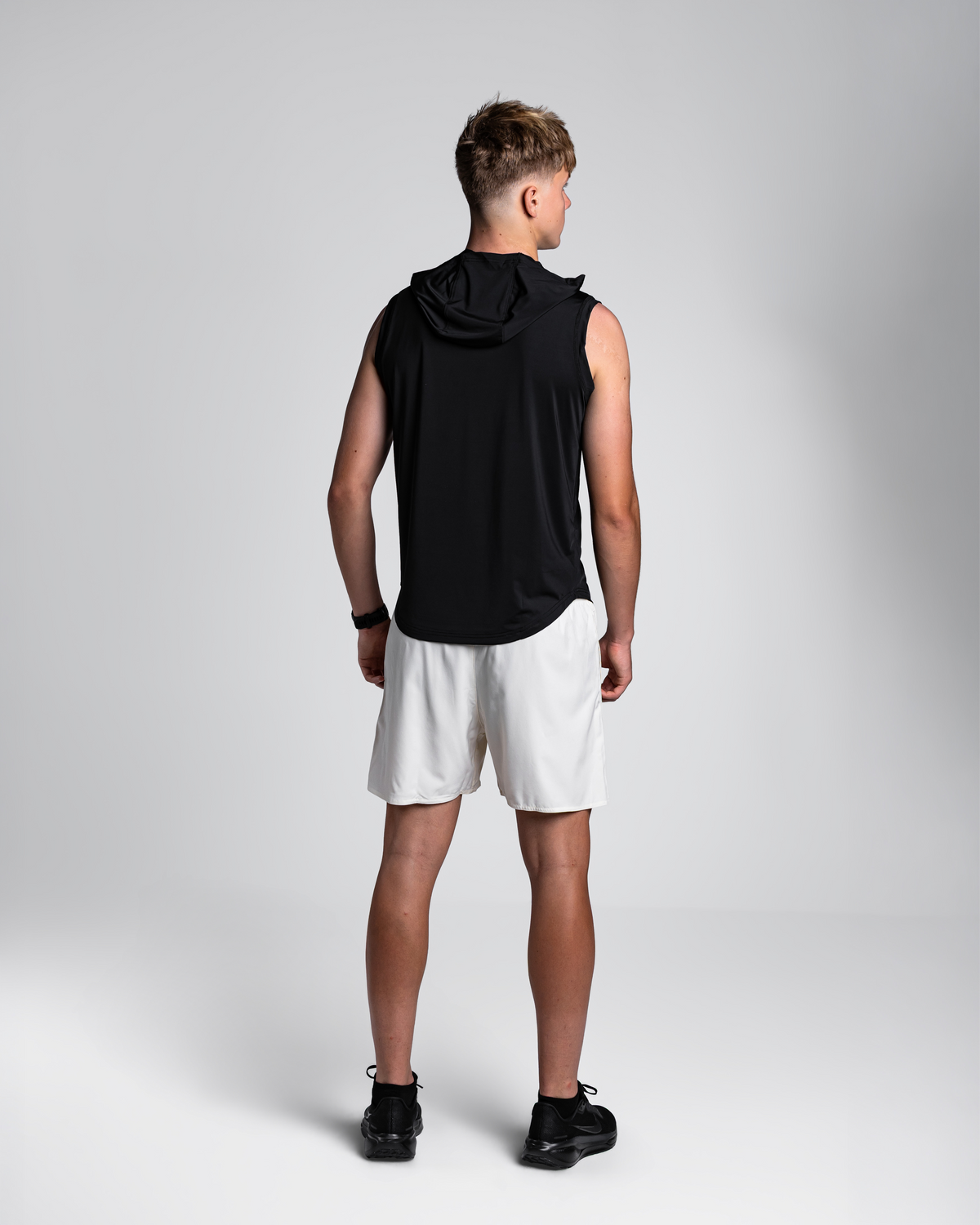 Black Apex Sleeveless Hoodie
