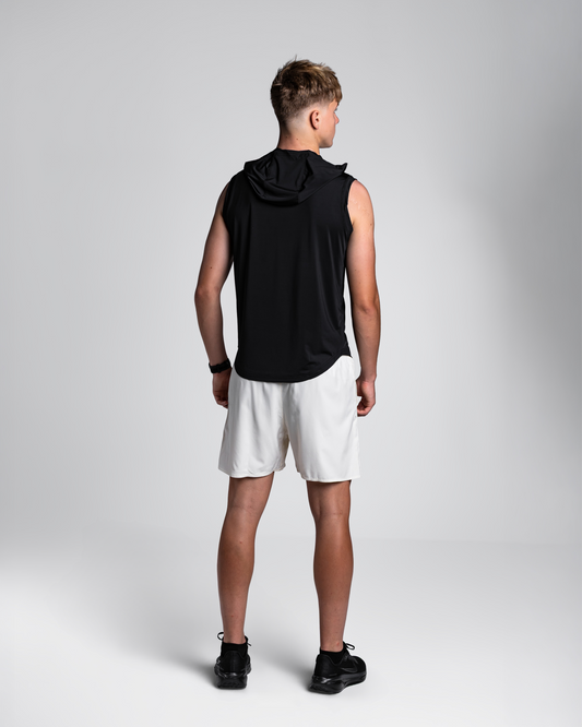 Black Apex Sleeveless Hoodie