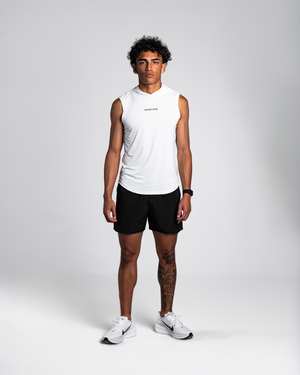 White Apex Sleeveless Hoodie