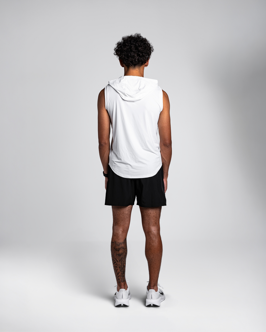 White Apex Sleeveless Hoodie