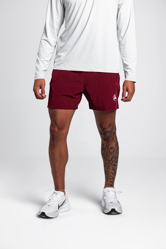 Burgundy Active Shorts