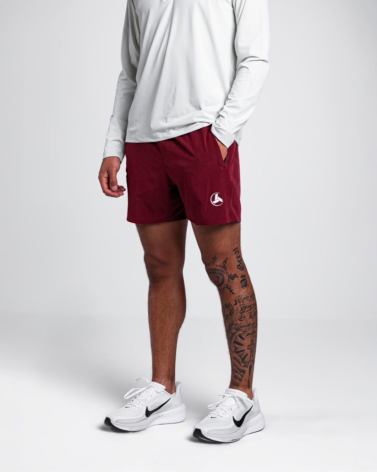 Burgundy Active Shorts