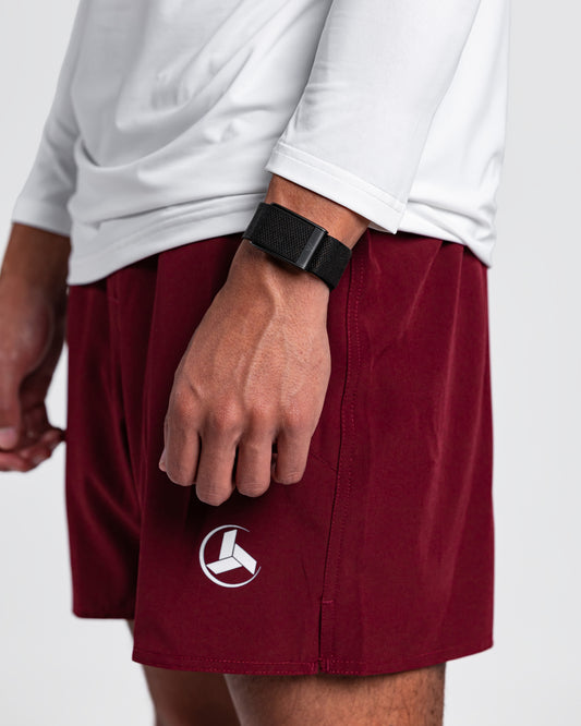 Burgundy Active Shorts