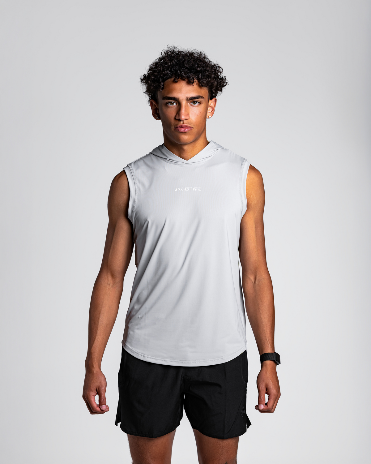 Grey Apex Sleeveless Hoodie