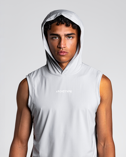 Grey Apex Sleeveless Hoodie