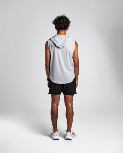 Grey Apex Sleeveless Hoodie