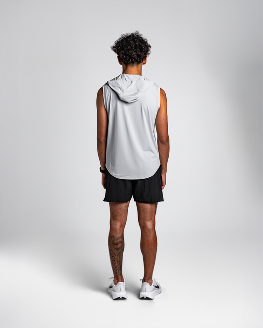 Grey Apex Sleeveless Hoodie