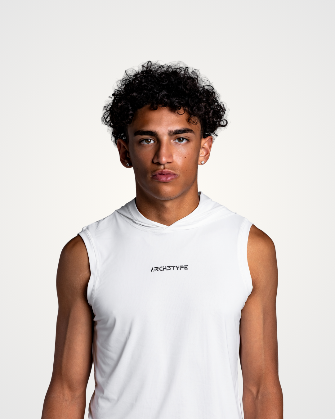 White Apex Sleeveless Hoodie