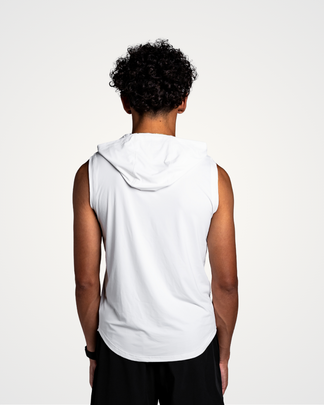 White Apex Sleeveless Hoodie