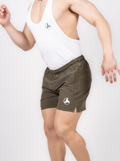 Olive Green Active Shorts